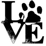 love, dogs, paw print